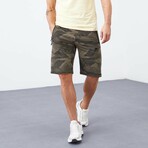 Ryker Camouflage Patterned Shorts // Green (Small)