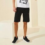 Collin Zipper Detail Shorts // Black (Small)