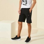 Collin Zipper Detail Shorts // Black (Small)