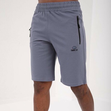 London Hidden Zipper Back Pocket Shorts // Petrol (Small)
