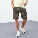 Ryker Camouflage Patterned Shorts // Green (Small)