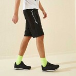 Andy Sport Written Shorts // Black + White (Small)