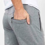 Marco Classic Pocket Zippered Tracksuit Pants // Gray Melange (Small)