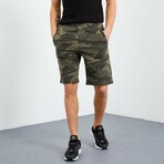 August Camouflage Shorts // Green (Small)