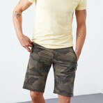 Ryker Camouflage Patterned Shorts // Green (Small)