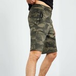 August Camouflage Shorts // Green (Small)
