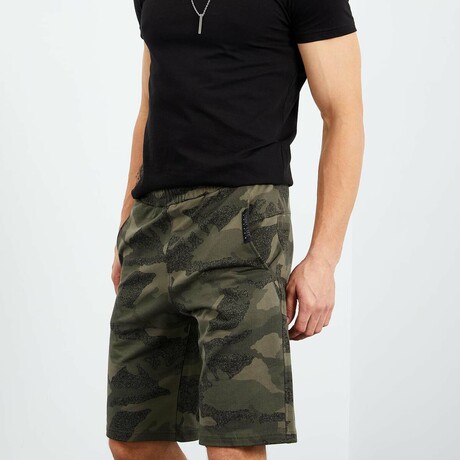 August Camouflage Shorts // Green (Small)