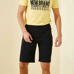 Salvatore Sport Written Shorts // Navy Blue + Black (Small)
