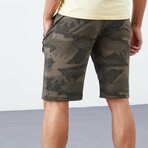 Ryker Camouflage Patterned Shorts // Green (Small)