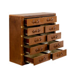 Chest 10-Drawer Polo Console // Cognac