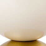 Calista Round Side Table, Gold/Ivory