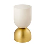 Calista Round Side Table, Gold/Ivory