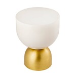 Calista Iron Round Side Table, Brass - Ivory