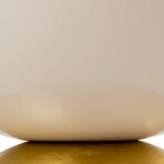 Calista Iron Round Side Table, Brass - Ivory