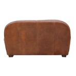 Paris Club Genuine Leather Loveseat // Brown