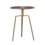 Delos Iron Antique Brass Finish Round Side Table