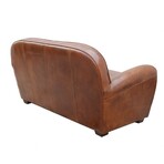 Paris Club Genuine Leather Loveseat // Brown