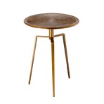 Delos Iron Antique Brass Finish Round Side Table