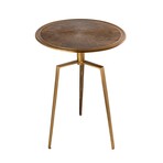Delos Iron Antique Brass Finish Round Side Table