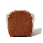 Paris Club Genuine Leather Club Chair // Brown