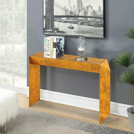 Katya Gold Foil Modern Console Table