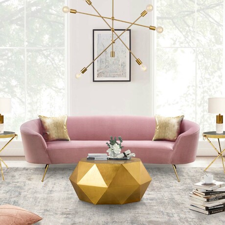 Kronos Diamond Shape Coffee Table (Gold)