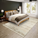 Bravado Abstract Striped Baja // Power Loomed (1'8" x 2'6" Throw/Accent Rug)