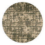 Bravado Abstract Crosshatch Earth // Power Loomed (1'8" x 2'6" Throw/Accent Rug)