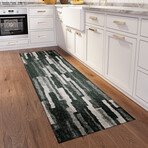 Bravado Abstract Striped Shadow // Power Loomed (1'8" x 2'6" Throw/Accent Rug)