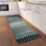 Bravado Geometric Ikat Moody // Power Loomed (1'8" x 2'6" Throw/Accent Rug)