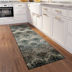 Bravado Abstract Chevron Shadow // Power Loomed (1'8" x 2'6" Throw/Accent Rug)