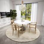 Bravado Abstract Striped Baja // Power Loomed (1'8" x 2'6" Throw/Accent Rug)