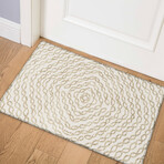 Bravado Patterned Chain Link Linen // Power Loomed (1'8" x 2'6"   Throw/Accent Rug)