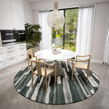 Bravado Abstract Striped Shadow // Power Loomed (1'8" x 2'6" Throw/Accent Rug)