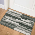 Bravado Abstract Striped Shadow // Power Loomed (1'8" x 2'6" Throw/Accent Rug)