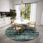 Bravado Abstract Striped Shadow Rust // Power Loomed (1'8" x 2'6" Throw/Accent Rug)