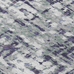 Bravado Abstract Crosshatch Purple // Power Loomed (1'8" x 2'6" Throw/Accent Rug)