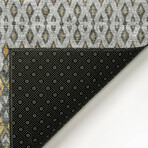 Bravado Geometric Ikat Gray // Power Loomed (1'8" x 2'6" Throw/Accent Rug)