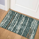 Bravado Abstract Striped Shadow Rust // Power Loomed (1'8" x 2'6" Throw/Accent Rug)