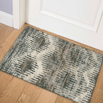 Bravado Abstract Chevron Shadow // Power Loomed (1'8" x 2'6" Throw/Accent Rug)