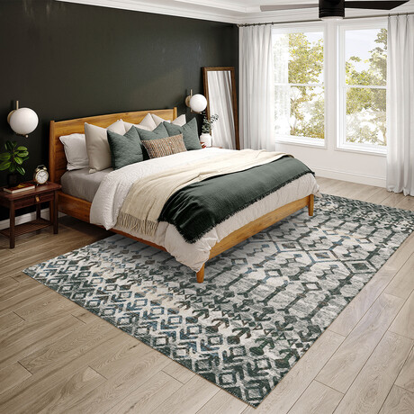 Bravado Incan Aztec Ash // Power Loomed (1'8" x 2'6" Throw/Accent Rug)