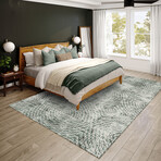 Bravado Patterned Chain Link Ash // Power Loomed (1'8" x 2'6"   Throw/Accent Rug)