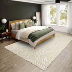 Bravado Patterned Chain Link Linen // Power Loomed (1'8" x 2'6"   Throw/Accent Rug)