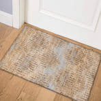 Bravado Abstract Chevron Earth // Power Loomed (1'8" x 2'6" Throw/Accent Rug)