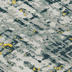 Bravado Abstract Crosshatch Gilded // Power Loomed (1'8" x 2'6" Throw/Accent Rug)