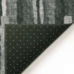 Bravado Abstract Striped Shadow // Power Loomed (1'8" x 2'6" Throw/Accent Rug)