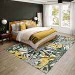 Bravado Abstract Starburst Gilded // Power Loomed (5' x 7'6" Area Rug)