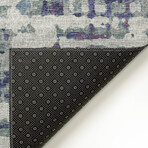 Bravado Abstract Crosshatch Purple // Power Loomed (1'8" x 2'6" Throw/Accent Rug)