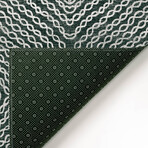 Bravado Patterned Chain Link Shadow // Power Loomed (1'8" x 2'6"   Throw/Accent Rug)