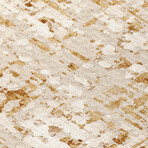Bravado Abstract Crosshatch Caramel // Power Loomed (1'8" x 2'6" Throw/Accent Rug)
